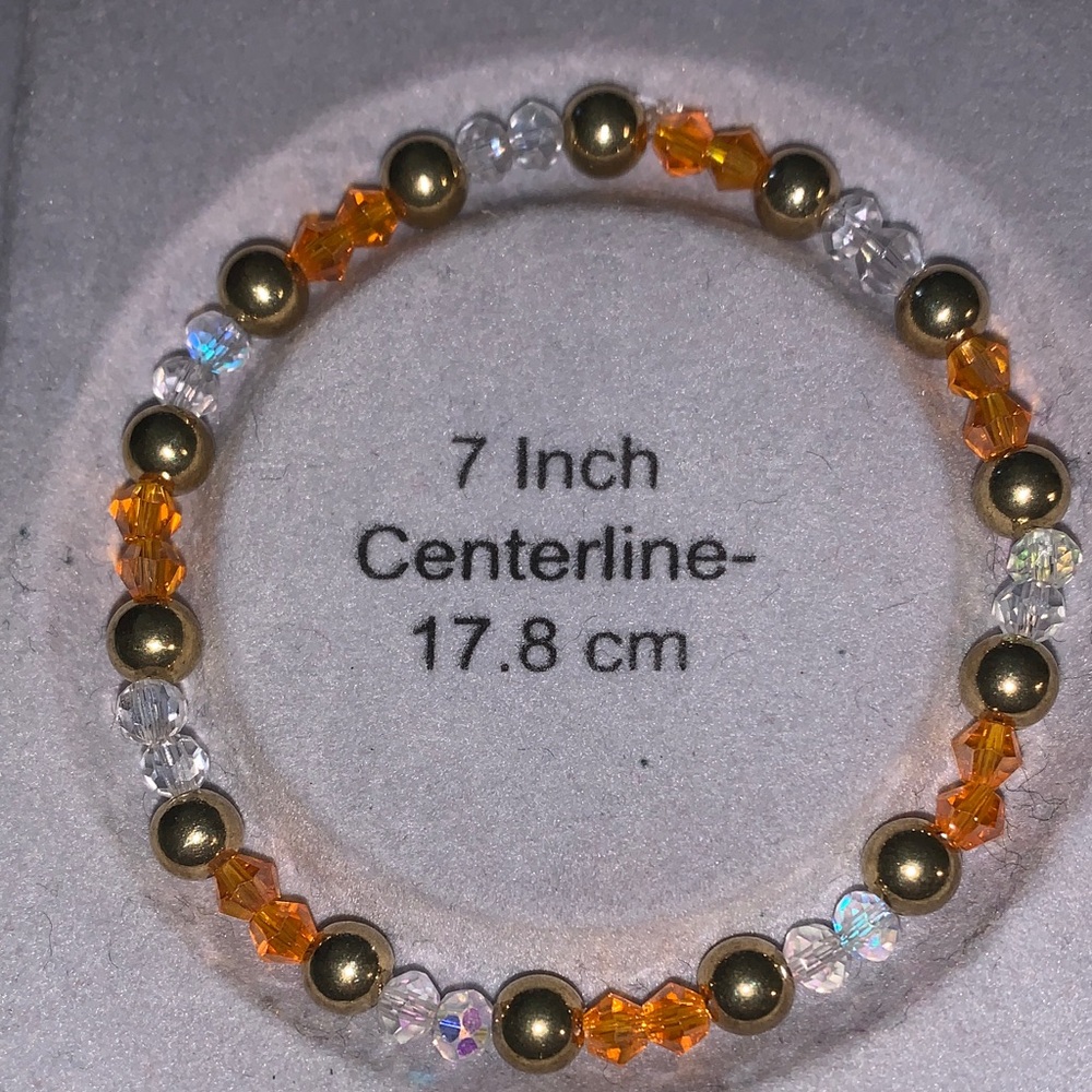 Aurora  borealis crystal beaded stretchBracelet